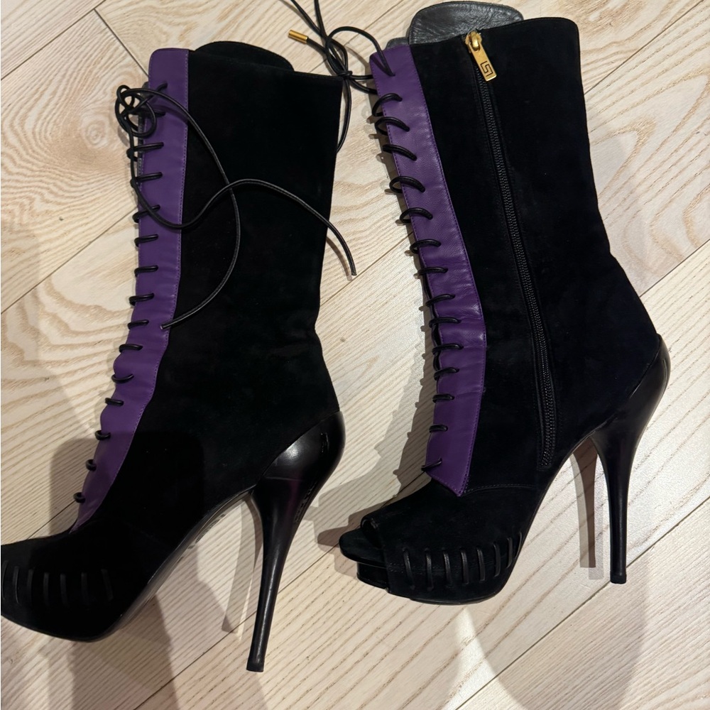 Versace platform boots size 7